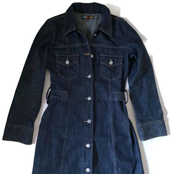 Kitsch Dresses & Skirts - Kitsch Denim Midi Dress Size Small